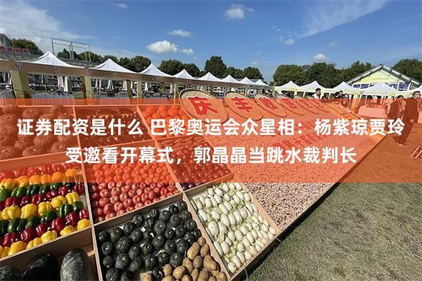 证券配资是什么 巴黎奥运会众星相：杨紫琼贾玲受邀看开幕式，郭晶晶当跳水裁判长