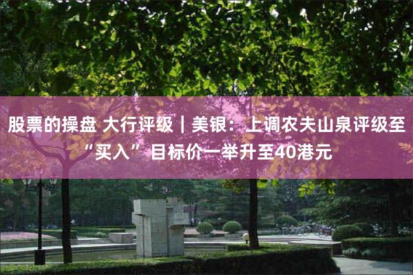股票的操盘 大行评级｜美银：上调农夫山泉评级至“买入” 目标价一举升至40港元