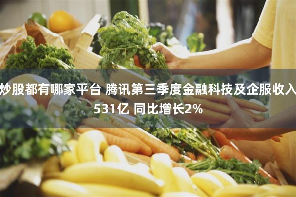 炒股都有哪家平台 腾讯第三季度金融科技及企服收入531亿 同比增长2%