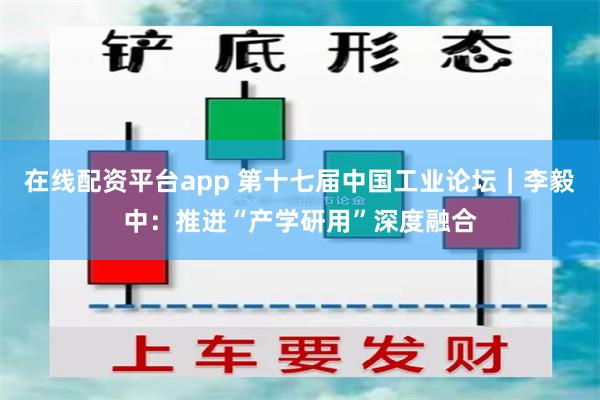 在线配资平台app 第十七届中国工业论坛｜李毅中：推进“产学研用”深度融合