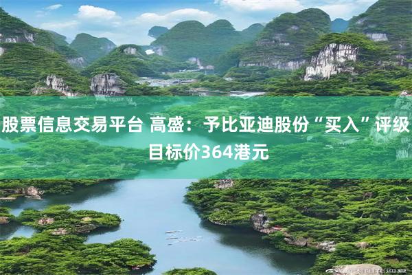 股票信息交易平台 高盛：予比亚迪股份“买入”评级 目标价364港元