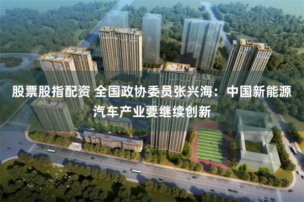 股票股指配资 全国政协委员张兴海：中国新能源汽车产业要继续创新