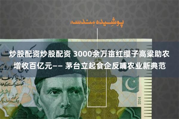 炒股配资炒股配资 3000余万亩红缨子高粱助农增收百亿元—— 茅台立起食企反哺农业新典范