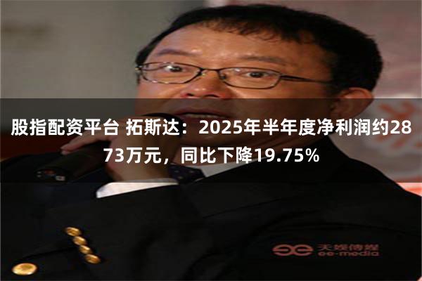 股指配资平台 拓斯达：2025年半年度净利润约2873万元，同比下降19.75%
